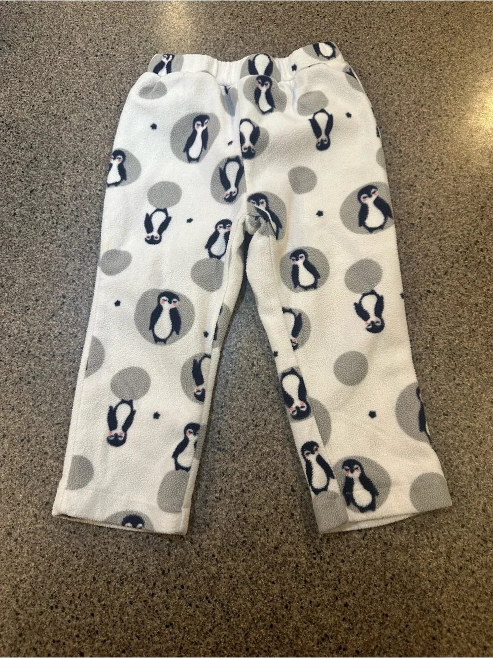 GAP Toddler Penguin Fleece Pants - White & Black
